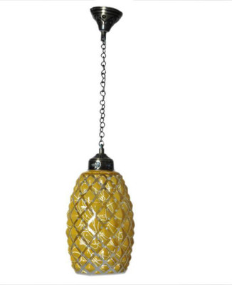AFAST Central & Corner Hanging Pendant Ceiling Light Lamp With Colorful Glass Shade & All Fitting & Fixture 11 Pendant Lamp Ceiling Lamp(Yellow)