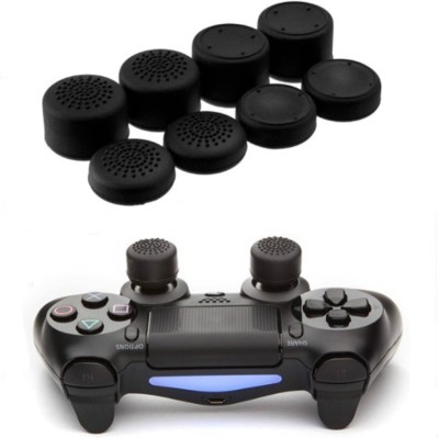 Power Up Thumbstick Cap Rised Thumb Grip for Sony Playstation 4 (8Pcs )  Gaming Accessory Kit(Black, For PS)