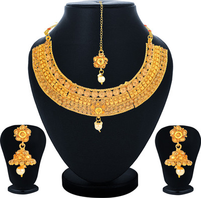 Sukkhi Alloy Gold-plated Yellow Jewellery Set(Pack of 1)