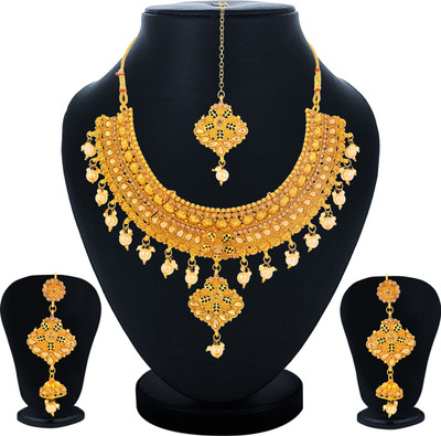 Sukkhi Alloy Gold-plated Yellow Jewellery Set(Pack of 1)