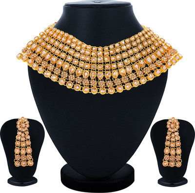 Sukkhi Alloy Gold-plated Gold Jewellery Set(Pack of 1)