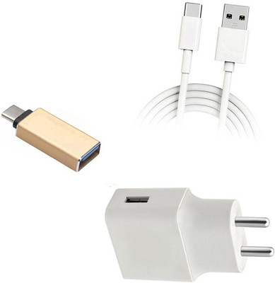 DAKRON Wall Charger Accessory Combo for Samsung Galaxy A70(White)