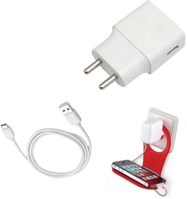 DAKRON Wall Charger Accessory Combo for OnePlus 7(White)