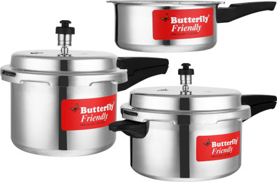 Butterfly Friendly 2 L, 3 L, 5 L Induction Bottom Pressure Cooker  (Aluminium)