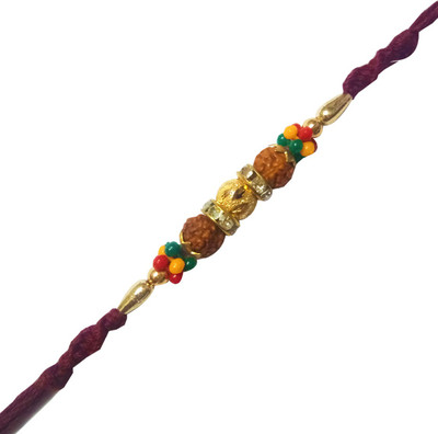 Dms Retail Rudraksh Rakhisc045 NA Rakhi  Set(1 Rakhi With Roli Chawal)
