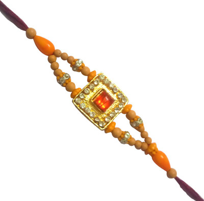 Dms Retail Designer Rakhisc037 NA Rakhi  Set(1 Rakhi With Roli Chawal)