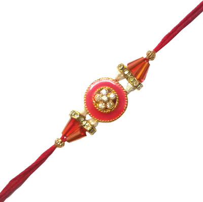 Dms Retail Rudraksh Rakhisc036 NA Rakhi  Set(1 Rakhi With Roli Chawal)