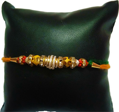 Dms Retail Designer Rakhisc050 NA Rakhi  Set(1 Rakhi With Roli Chawal)