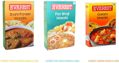 EVEREST SHAHI PANEER MASALA,PAV BHAJI MASALA,GARAM MASALA 100G(3 x 100 g)