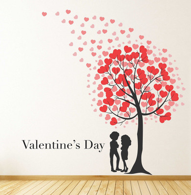 Wallzone 80 cm Velatine's Love Removable Sticker(Pack of 1)