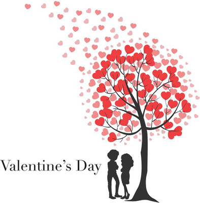 Littlebuds 80 cm Velantines Day Removable Sticker(Pack of 1)