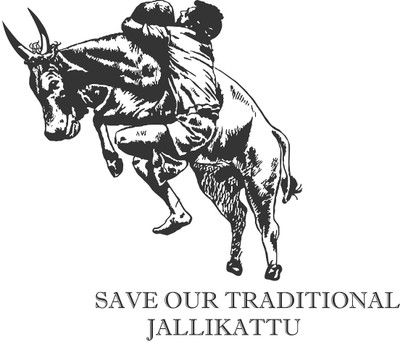Wallzone 80 cm Save Jallikattu Removable Sticker(Pack of 1)