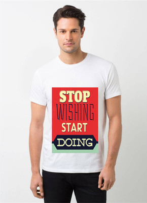 hamsa print world Graphic Print Men Round Neck White T-Shirt