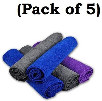 MOCKHE Microfiber Vehicle Washing  Cloth(Pack Of 5)