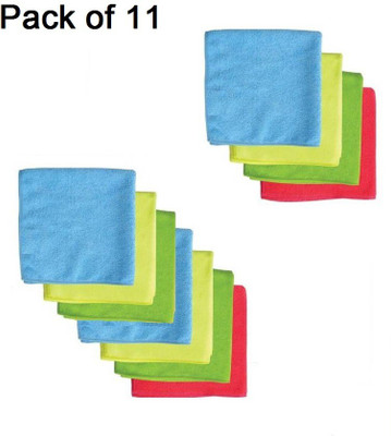 MOCKHE Microfiber Vehicle Washing  Cloth(Pack Of 11)