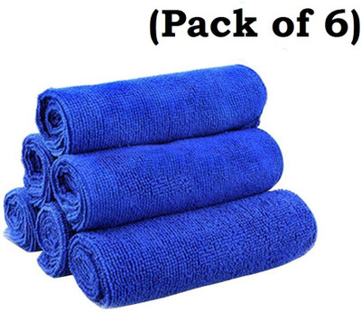 MOCKHE Microfiber Vehicle Washing  Cloth(Pack Of 6)