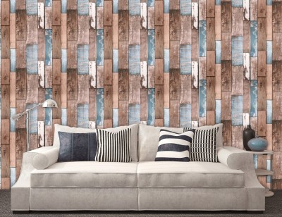 Oren Empower Classics Brown, Blue Wallpaper(330 cm x 45 cm)