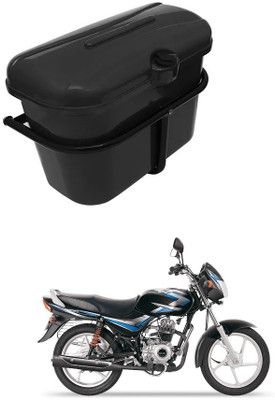 Biking Hub Luggage Box Black Plastic Motorbike Saddlebag