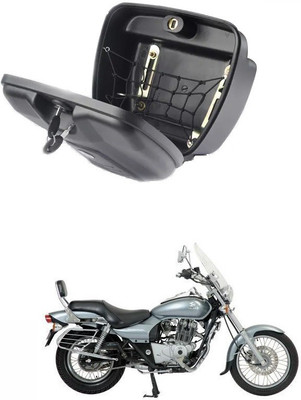 Biking Hub Luggage Box Black Plastic Motorbike Saddlebag