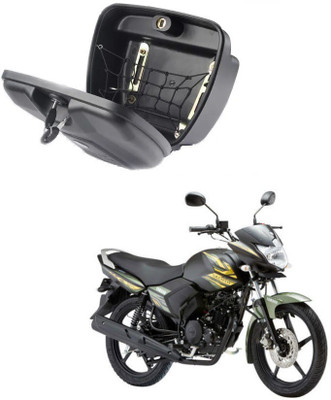 Biking Hub Luggage Box Black Plastic Motorbike Saddlebag