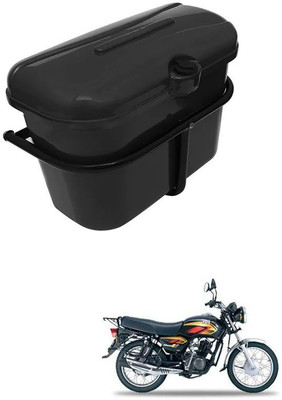 Biking Hub Luggage Box Black Plastic Motorbike Saddlebag