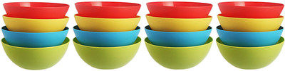 KUBER INDUSTRIES Plastic Salad Bowl Plastic 12 Pieces Mixing Bowl Set- 800 ML (Multi) -CTLTC11053(Pack of 12, Multicolor)