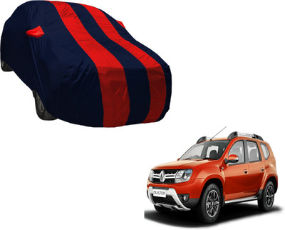 Auto Hub Car Cover For Renault Duster (With Mirror Pockets)(Black, Red)
