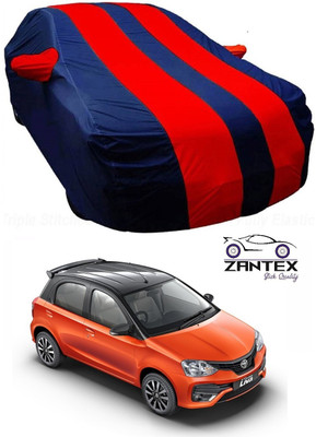 ZANTEX Car Cover For Toyota Etios Liva (With Mirror Pockets)(Blue, Red)