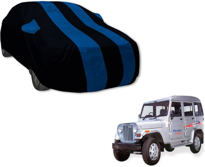 Amanzo Car Cover For Mahindra Marshal (With Mirror Pockets)(Black, Blue)