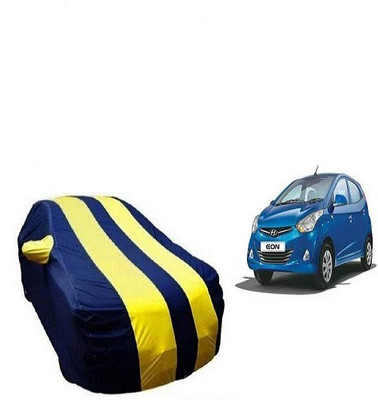 Frap Car Cover For Hyundai Eon (With Mirror Pockets)(Yellow, Blue)