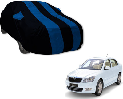 Amanzo Car Cover For Skoda Laura (With Mirror Pockets)(Black, Blue)