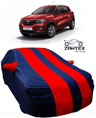 ZANTEX Car Cover For Renault Kwid (With Mirror Pockets)(Blue, Red)