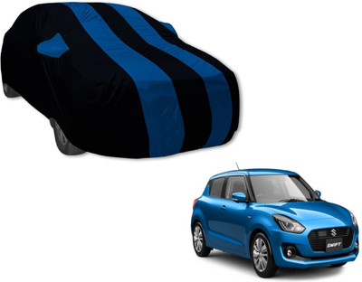 Amanzo Car Cover For Maruti Suzuki Swift (With Mirror Pockets)(Black, Blue)