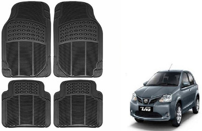 Auto Oprema Rubber Standard Mat For  Toyota Etios Liva(Black)