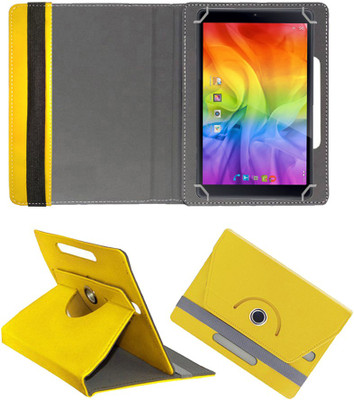 Fastway Flip Cover for iBall Slide Wondro 10 8 GB 10.1 inch with Wi-Fi Only Tablet(Yellow, Cases with Holder, Pack of: 1)