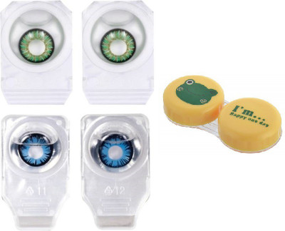 Optify Monthly Disposable(0, Colored Contact Lenses, Pack of 3)