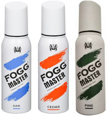 FOGG Master Oak, Cedar and Pine Fragrance Body Spray 120ML Each (Pack of 3) Body Spray  -  For Men & Women(360 ml, Pack of 3)