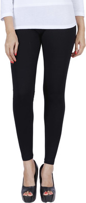 Feathersoft Ankle Length  Western Wear Legging(Black, Solid)
