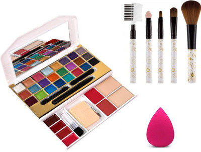 adbeni 24 Color of Eyeshadow Kit With Brushes & Puff, GCI779(Pack of 3)