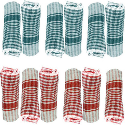 SGR Cleaning cloth 18×18 Red and green Cloth Napkins(12 Sheets)