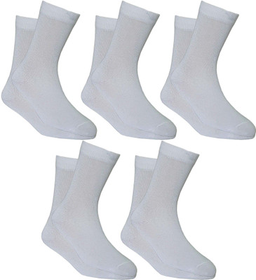 QUEERY Men Solid Mid-Calf/Crew(Pack of 5)