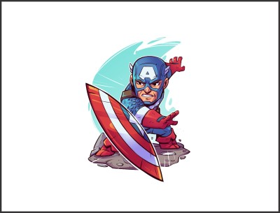 Day Decals 56 cm Captain America Sticker Self Adhesive Sticker(Pack of 1)