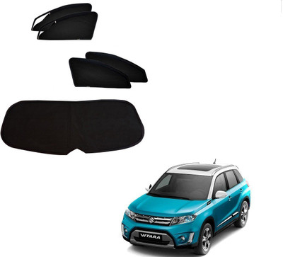 AuTO ADDiCT Side Window, Rear Window Sun Shade For Maruti Suzuki Vitara Brezza(Black)