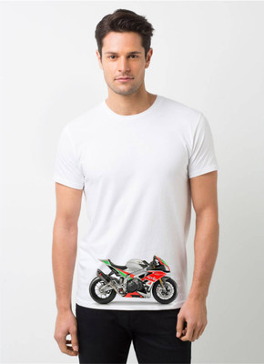 HamsaMART Graphic Print Men Round Neck White T-Shirt