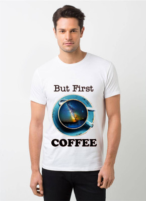 HamsaMART Printed Men Round Neck White T-Shirt