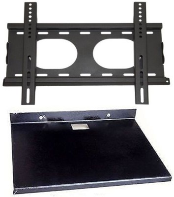 UNIBOX 26 to 70 inch LED LCD TV Wall Mount Bracket with Metal Tray Stand Fixed TV Mount