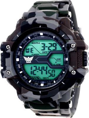 Abrexo Abx1015-Gents Solitary Affrican Army Pattern Chronograph Digital Watch Analog-Digital Watch - For Men