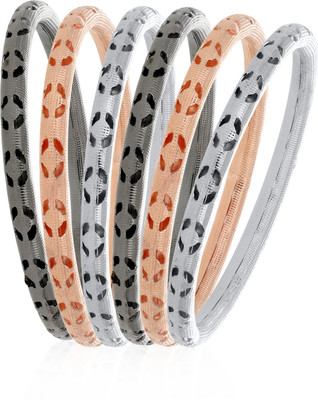 Sukkhi Alloy Rhodium Bangle Set(Pack of 6)