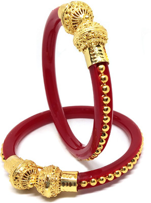 TANVI J Plastic Gold-plated Bangle Set(Pack of 2)
