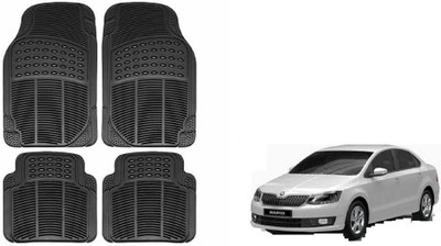 Auto Oprema Rubber Standard Mat For  Skoda Rapid(Black)